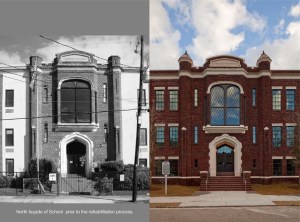 Moultrie facade. Before and after pictures (2011-2013)